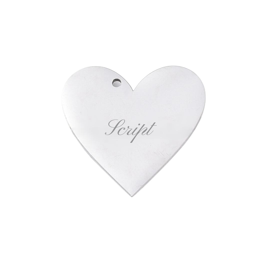 Custom Engraved Heart Pendant