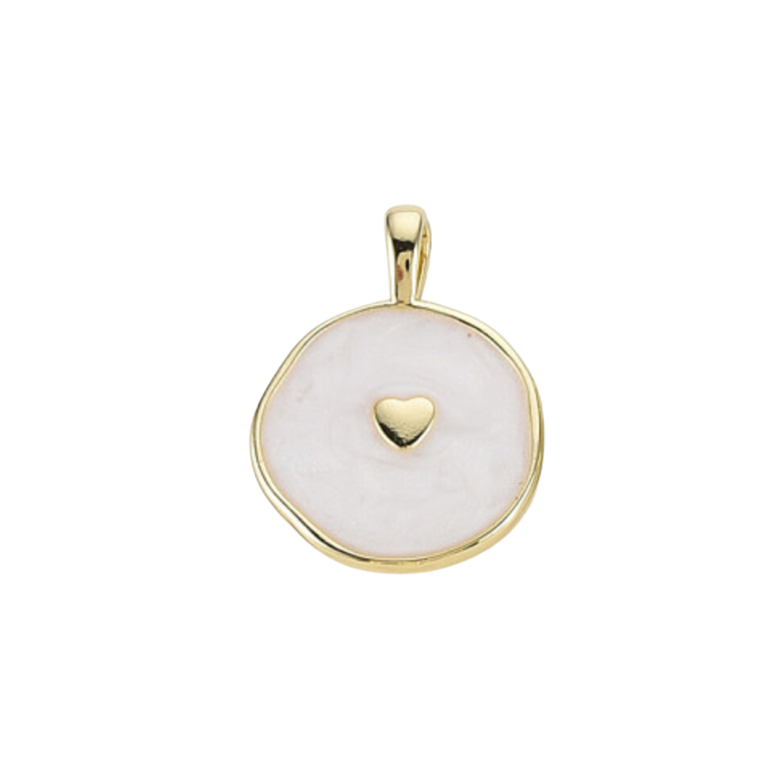 Gold and white heart