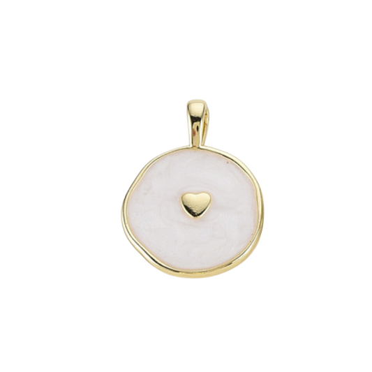 Gold and white heart