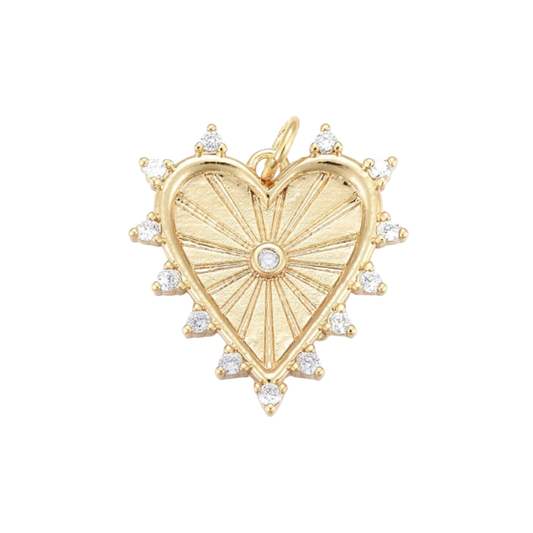 Large cubic zirconia heart