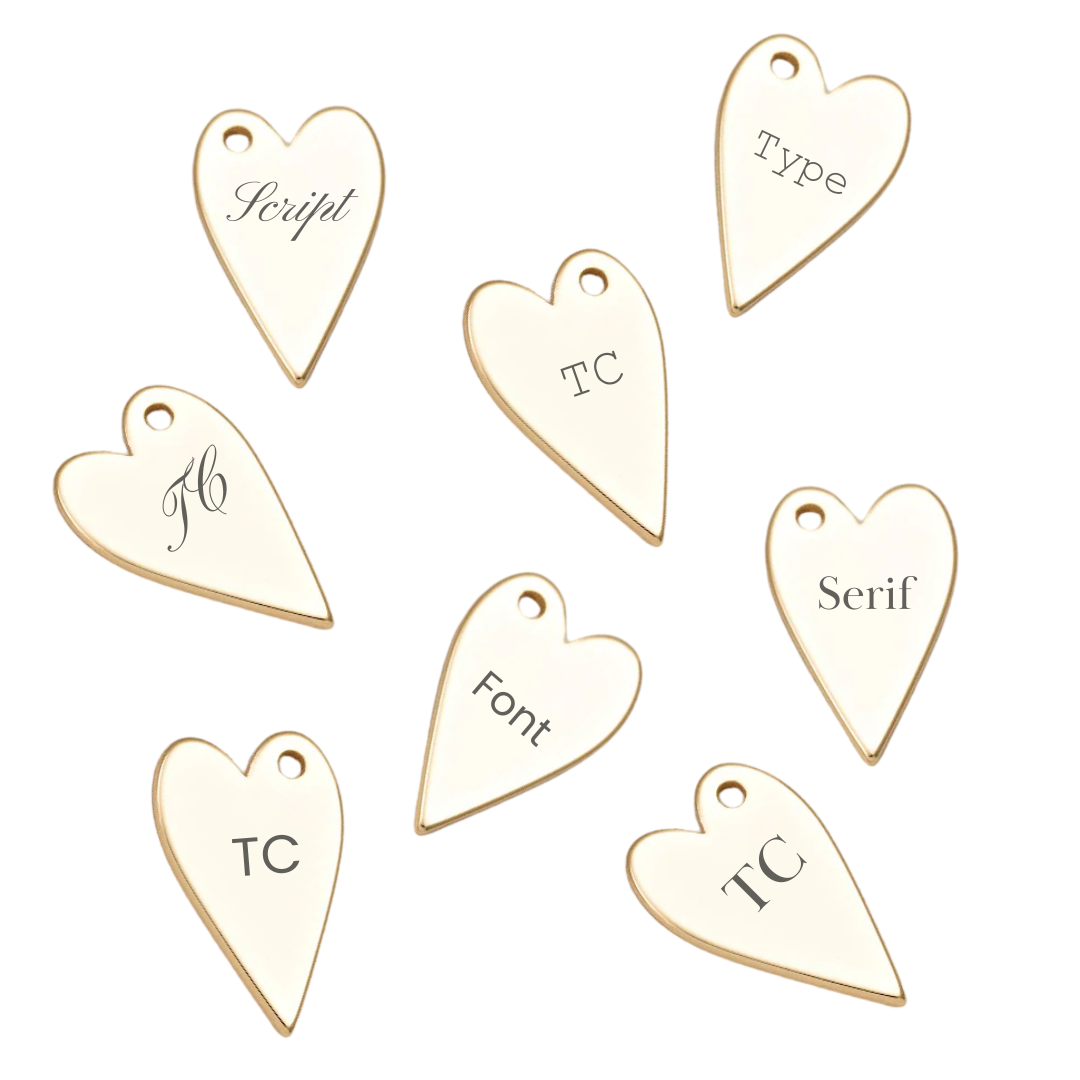 Custom Engraved Heart Charm