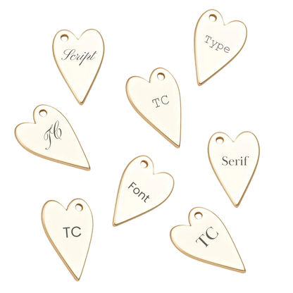 Custom Engraved Heart Charm