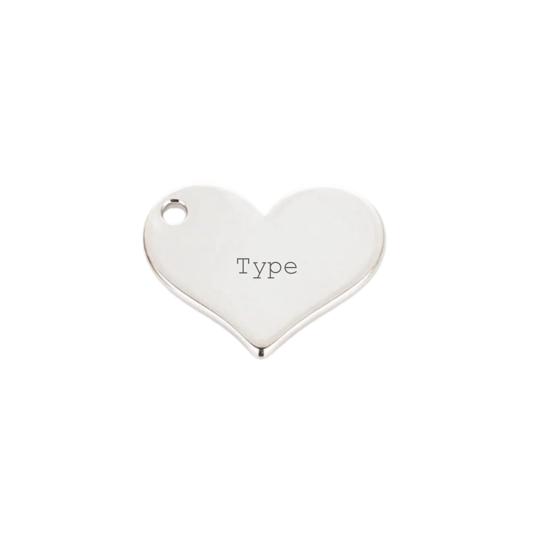 Custom Engraved Heart Charm