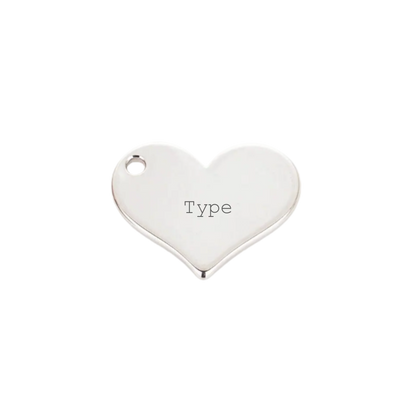 Custom Engraved Heart Charm