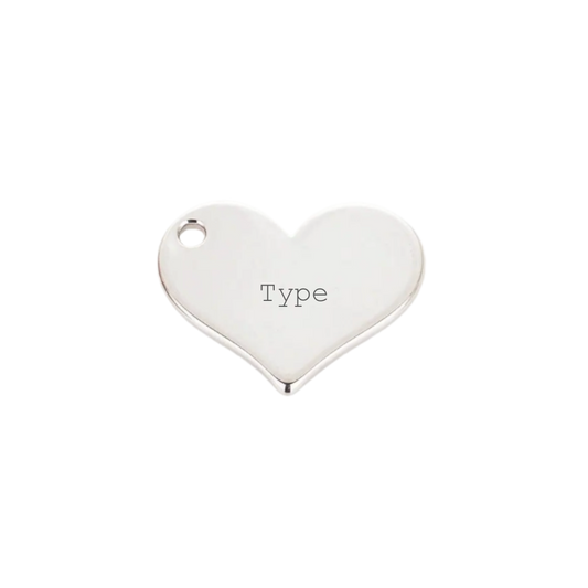 Custom Engraved Heart Charm